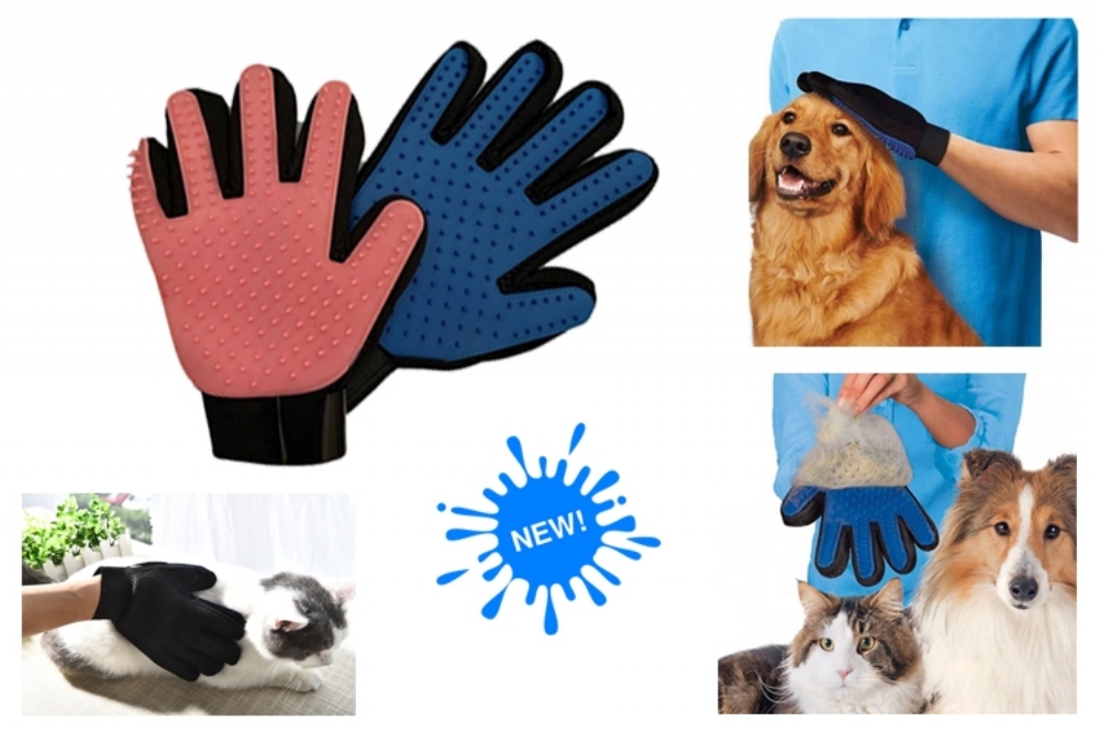 Blue Grooming Mitt (Right Handed)
