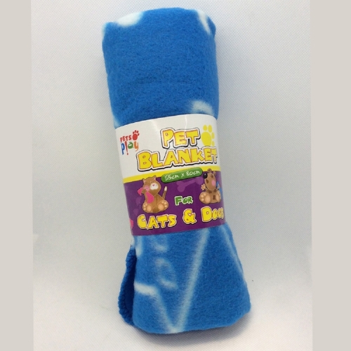 Soft, blue pet blanket