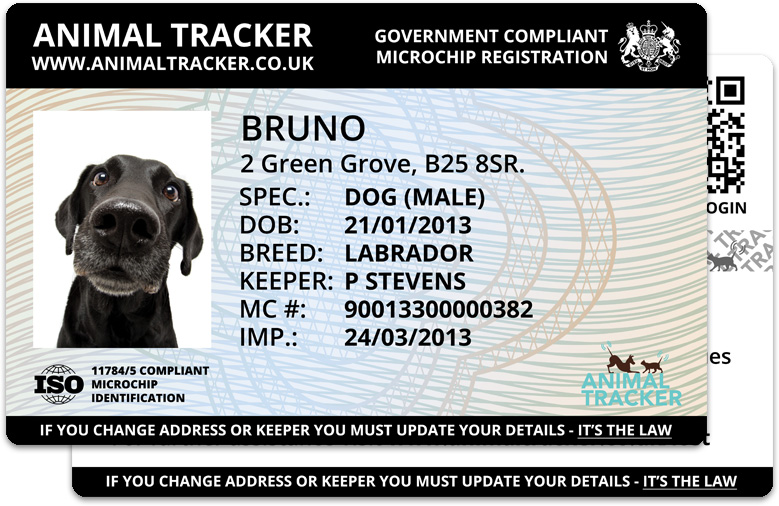 Animal Tracker | Animal Tracker Pet Identification Card